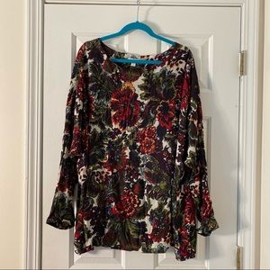 J Jill Flower 4X Blouse